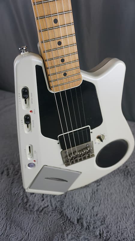 Casio EG-5 - White Cassette Player Guitar 1980s image 1