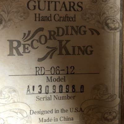 Recording King RD06-12 E0635 - ID 329 image 7