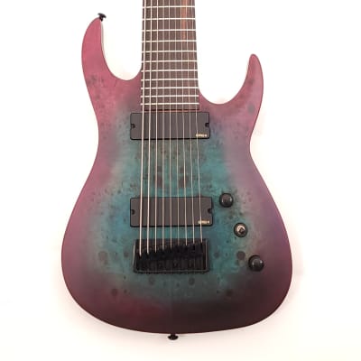 Agile 9 String  30" Scale Septor Elite 930 EB EMG-X Blue / Purple Burl Electric Guitar image 1