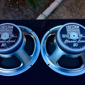 Pair 16 ohm Celestion Classic Lead 80 12 inch Guitar Speakers