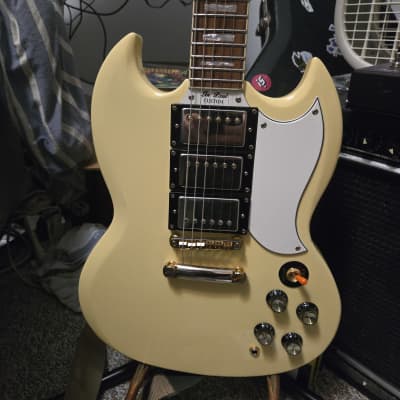 【貴重】Epiphone SG Les Paul Custom G-400 Epiphone Electric Guitar SG G-400 Custom White Used From