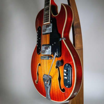 1967 Goya Rangemaster Italian Hollowbody Electric Guitar - Cherry Burst image 4