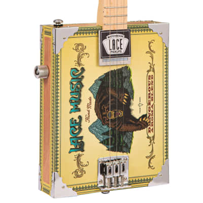 Lace Cigar Box Electric Guitar ~ 3 String ~ Grizzly Bear image 2