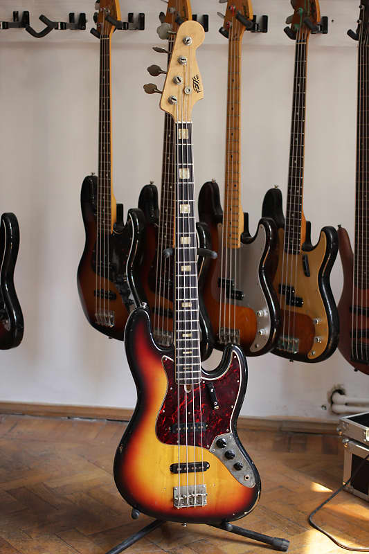 Rare Elk Jazz Bass 1970's Japan; Badge Logo, Sunburst | Reverb