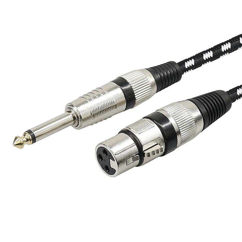 JOLGOO XLR Male to Dual 1/4 TS Mono Y Splitter Microphone Cable, XLR Male  to Dual 6.35mm TS Y Adapter Cord, 3.3 Feet