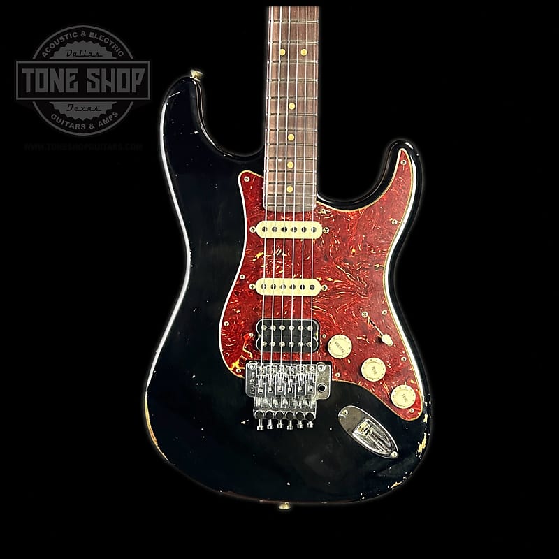 Fender Custom Shop 69 Stratocaster Relic HSS Black Reverse | Reverb