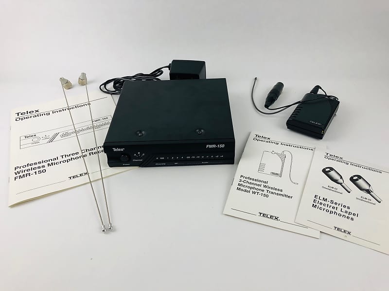 TELEX HT-150 Wireles Microphone with WT-150 Mic Transmitter and ELM-Series Lapel Mic image 1
