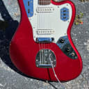 Fender Jaguar '62 Reissue 1996 stunning  Candy Apple Red w/matching headstock truly near mint.