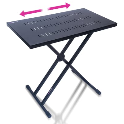 Liquid Stands Expandable X Style Keyboard Stand & DJ Table Stand Portable Audio Mixer Stand image 1
