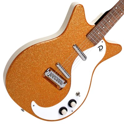 Danelectro '59M NOS Electric Guitar ~ Orange Metal Flake image 6