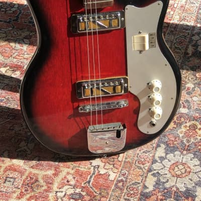 Rare Kimberly EJ-2 1960’s  Electric Guitar Cherryburst image 2
