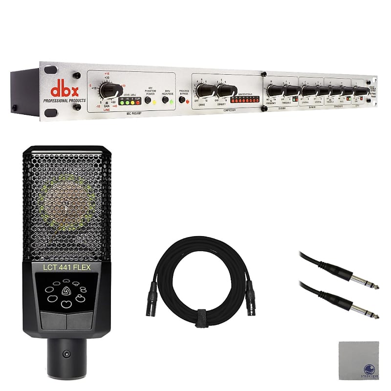 dbx 286s Microphone Preamp/Channel Strip with Lewitt LCT-441-FLEX Large-Diaphragm Condenser Microphone, XLR Cable, 1/4" to 1/4" TRS Cable and StreamEye Polishing Cloth image 1