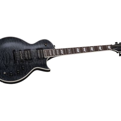ESP LTD EC-1000 Electric Guitar w/Piezo - See Thru Black - B-Stock image 5