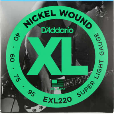 D'Addario EXL220 XL Nickel Wound Bass Guitar Strings - .040-.095 Super Light  Long Scale image 1