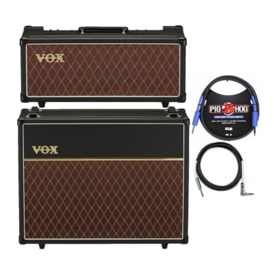 Vox AC15CH 15W Custom Head Guitar Amplifier Bundle with Vox V212C