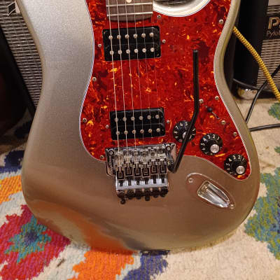 Fender Blacktop Stratocaster HH Floyd Rose 2012 - Titanium Silver image 2