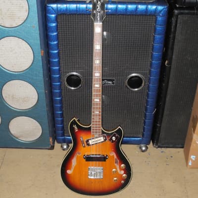 Vintage 1960's Kent Model 822 Hollow Body Electric Bass