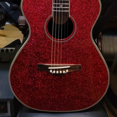 Daisy Rock SGS-DR6205 Deep Pink Sparkle Acoustic Guitar image 1