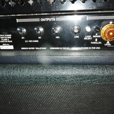 Gibson Super Goldtone GA-30RVH Amplifier Head and Original 5 way Foot Controller image 14