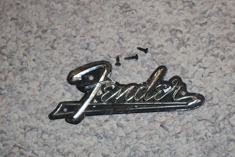 Vintage Original 1965 Fender Amp Logo Emblem Reverb