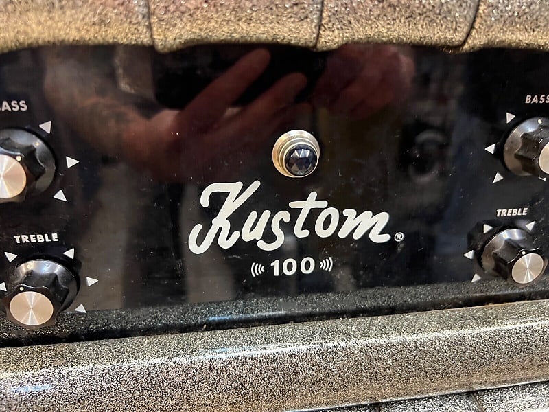 1969 Kustom K-100 50 Watt Bass Amp Head and 2x12 Cab