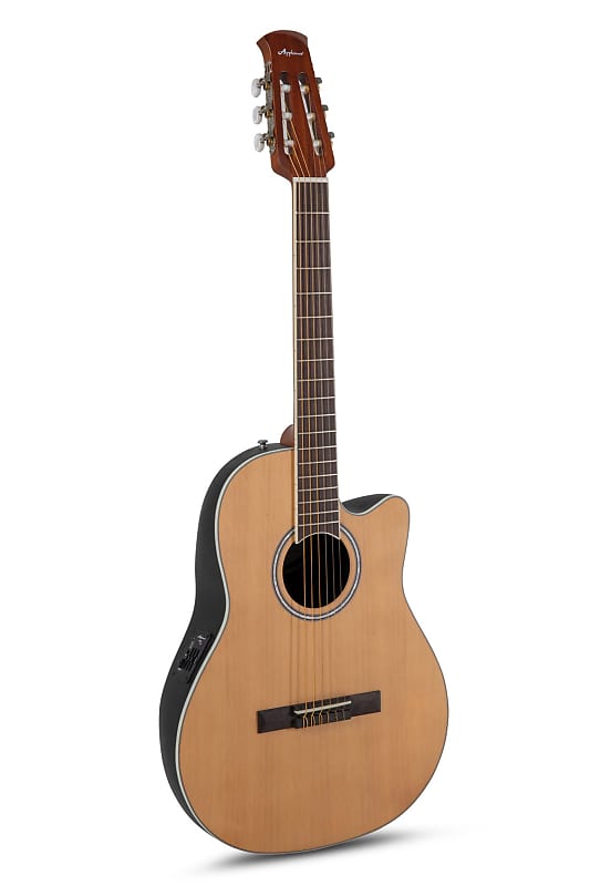 Ovation AB24CC-4S Applause Mid-Depth Nato Neck Nylon 6-String Classic Acoustic-Electric Guitar w/Gig Bag image 1