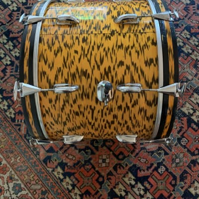 1962-1970 Slingerland 20/16/12 yellow tiger pearl vintage drums image 22