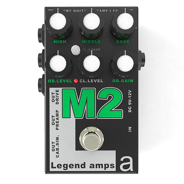 AMT M2 — 2 channels guitar preamp/distortion pedal (Marshall
