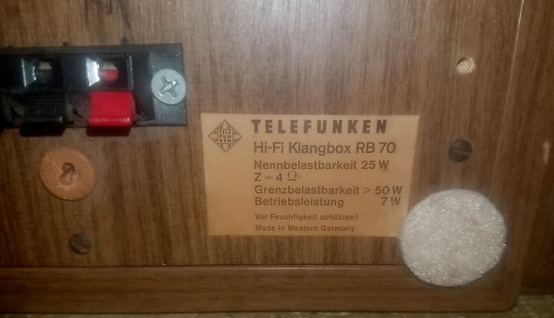 Telefunken RB70 Klangbox Rare Hi-Fi Vintage Speaker Pair WILL SHIP