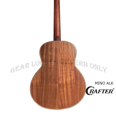 Crafter Mino ALK Solid acacia koa electronic acoustic guitar with armrest travel guitar image 3