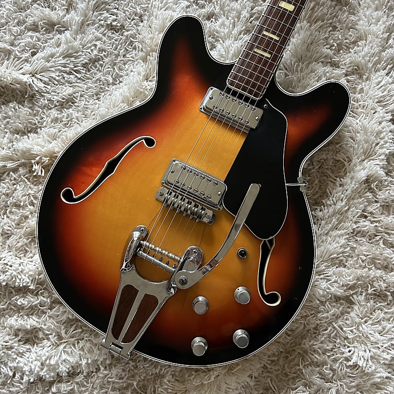 1965-1967 España Crucianelli ES-Style Hollowbody Electric Guitar w/ TKL HSC image 1