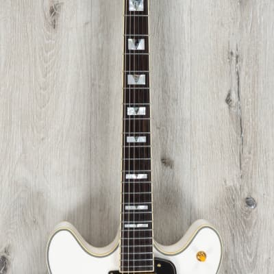 Guild Starfire VI Semi-Hollow Guitar, Ebony Fretboard, Snowcrest White image 4