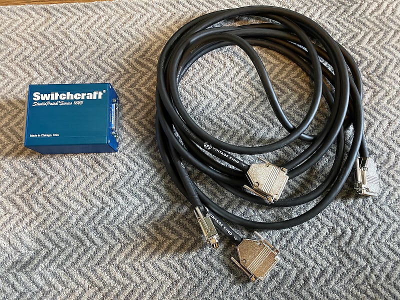 Switchcraft 1625 mini patch bay + DB-25 cables | Reverb