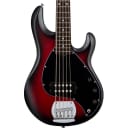 Sterling RAY5 Sub Bass, Ruby Red Burst Satin