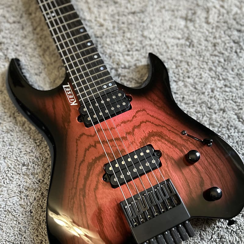 Kiesel Vader V7 Headless 7 String 2015 Translucent Reverb Brazil
