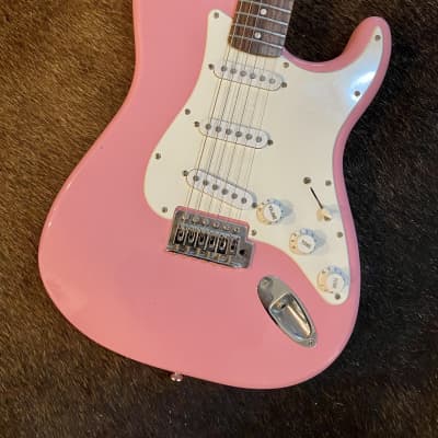 Squier Bullet Stratocaster Electric Guitar in Pink Finish