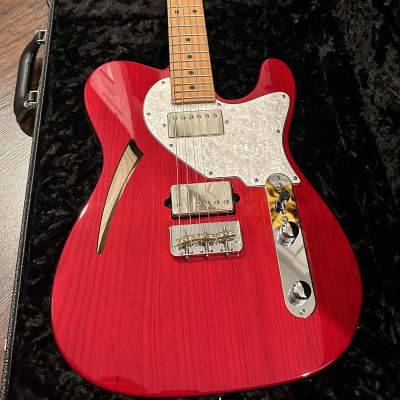 Suhr Classic 'T', Chambered Swamp Ash w/ Cat Eye in Trans Red & Signed by John Suhr image 1
