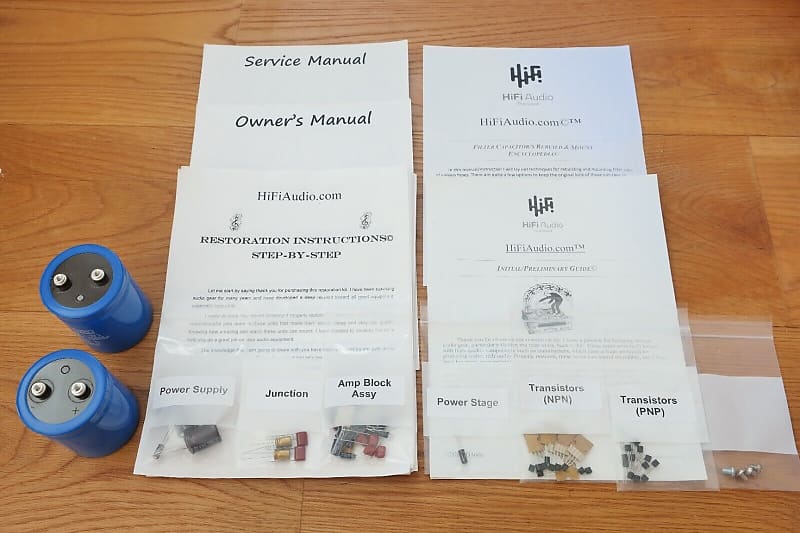 McIntosh MC2002 restoration kit filter capacitor repair rebuild fix  			