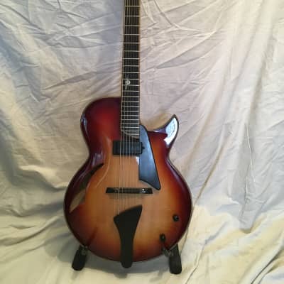 Gagnon Archtops Shadow 7 7 String Archtop Guitar 2013 2 Tone Honey Burst image 2