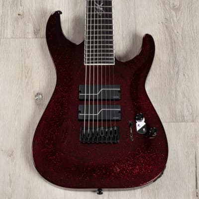 ESP LTD SC-608 Stephen Carpenter Baritone 8-String Guitar, Red Sparkle image 2