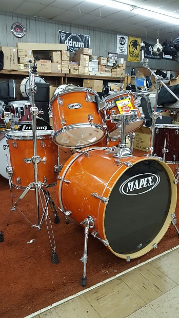 Mapex M Series 5 Pc. Set With Hardware Orange Amber Lacquer