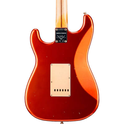 Fender Custom Shop 55 Dual-Mag Stratocaster Journeyman Relic Maple Fingerboard Limited Edition Electric Guitar Super Faded Aged Candy Apple Red image 2
