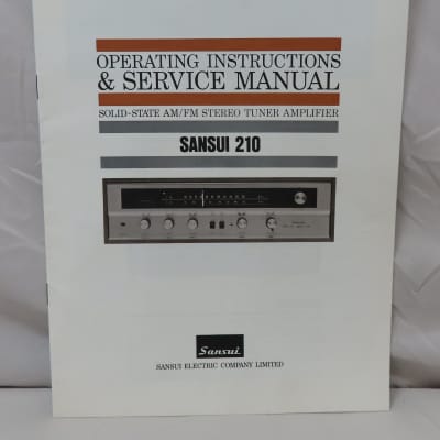 Vintage Original Sansui 210 Receiver Owners Manual & Service Manual image 1