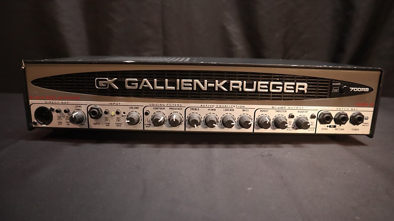 Gallien-Krueger 700RB-II 450-Watt Biamp Bass Amp Head 2010s - Black / Silver