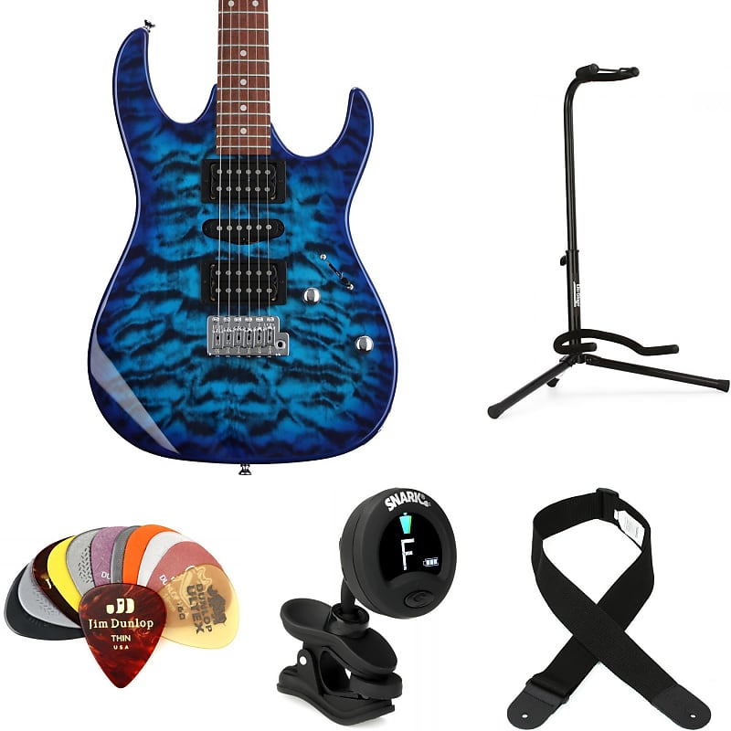 Ibanez Gio GRX70QA Electric Guitar Essentials Bundle