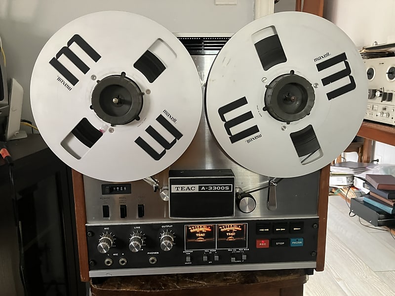 PLEASE READ!!! TEAC A-3300S 1/4 4-Track 10.5 inch Reel to Reel Tape Deck  Recorder 1970s - Silver