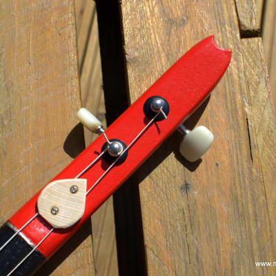 M7instruments Hurley stick "Kologo" 2 cordes nylon 2019 Noir / Rouge / Vernis image 2