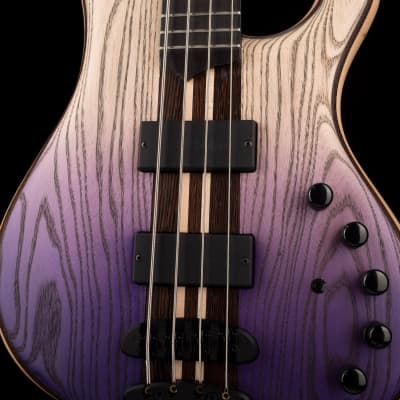 Mayones Viking 4 String Bass Guitar Dirty Ash Purple Horizon image 6