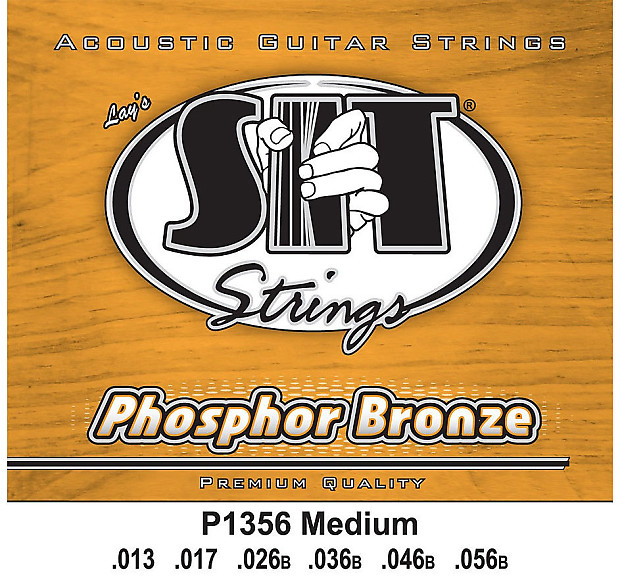 SIT P1356 Phosphor Bronze Acoustic Guitar Strings - Medium (13-56) image 1