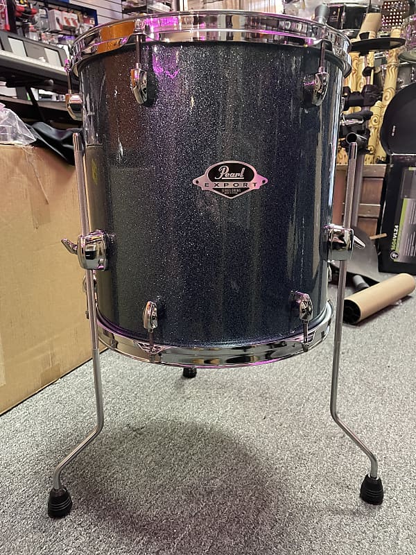 Pearl Export Series Floor Tom - 14x14 (Aqua Blue Sparkle) | Reverb